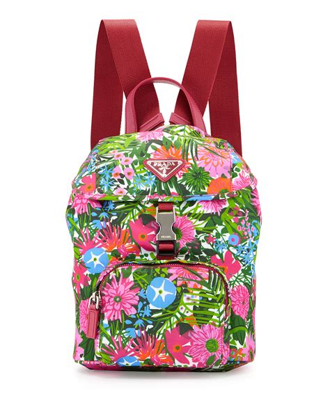 prada flower double strap backpack|prada belt bag.